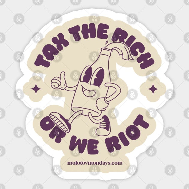 Tax the rich! Sticker by boothy